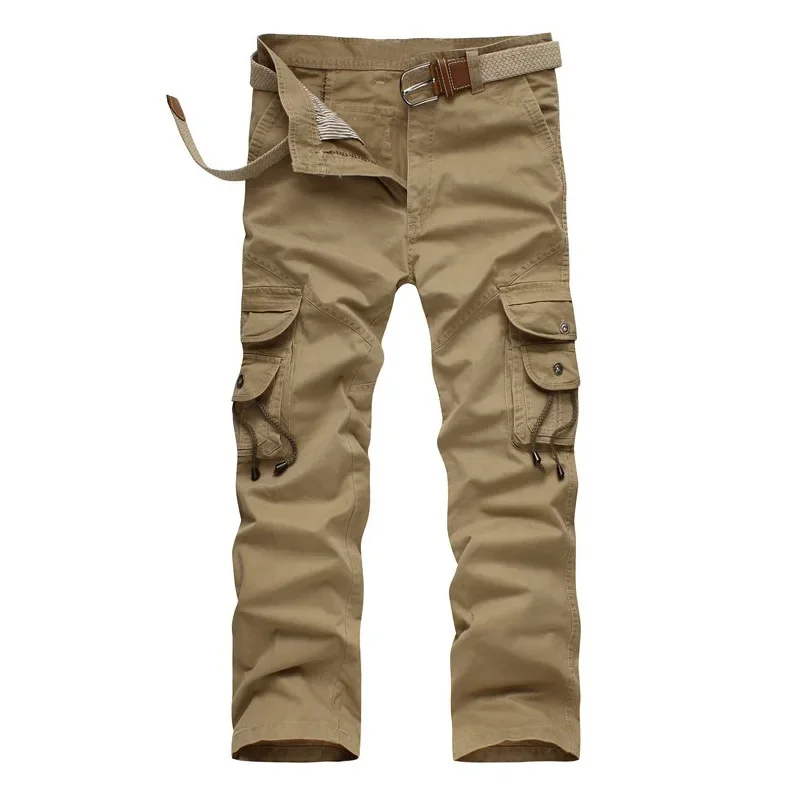 

Men's Casual Pants, Outdoor Work Pants Made of Pure Cotton with Multiple Pockets, Suitable for All Seasons in Europe and America
