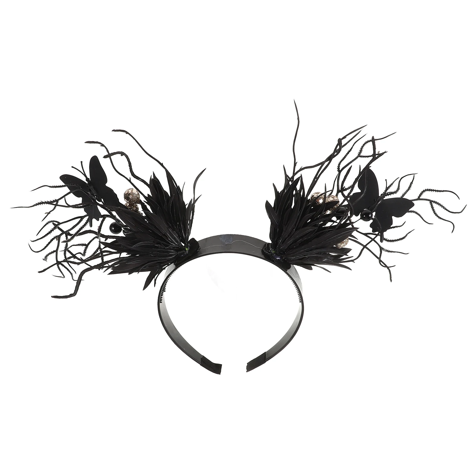 

Halloween Headb s Black Butterfly Antler Woman Gothic Bat Shaped Lightweight Comfortable Reusable Party Accessories