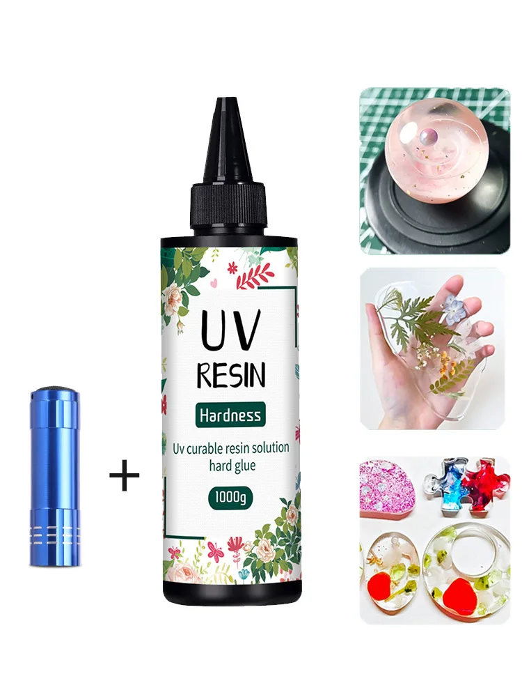 Klej z żywicy UV 20g/50g/100g/250g/1000g Żywica epoksydowa i lampa UV Wysoka przezroczystość Szybkie schnięcie i wysoka twardość do biżuterii DIY — zdjęcie 2