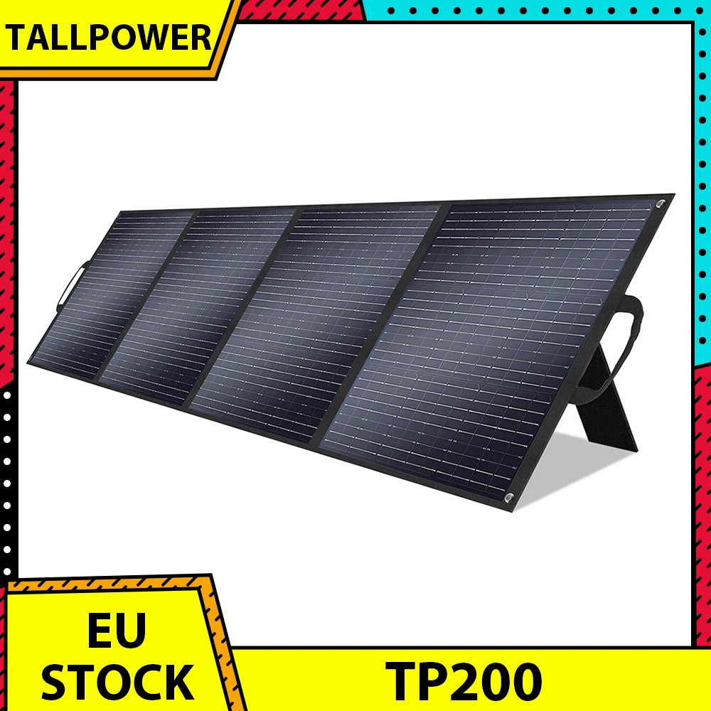 TALLPOWER TP200 200W Portable Foldable Solar Panel, Portable Solar Charger, 24% Energy Conversion Efficiency