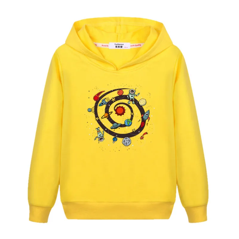 Aimi Lakana Children Solar System Pattern Hoodie Boys Spring Autumn Sweater Astronaut Long Sleeve Pullover