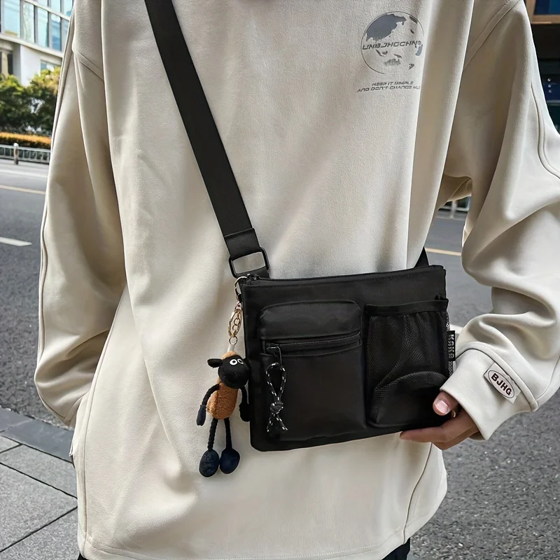 Men\'s crossbody bag japanese style trendy brand niche design mobile phone coin purse casual simple daily work clothing lightweight shoulder bag