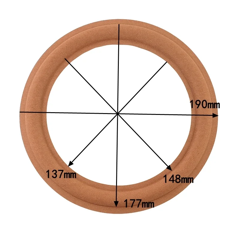 1 peça 8 Polegada borda surround de couro real para reparos de alto-falante mais baixo suspensão surround chifre acessórios laterais 190mm