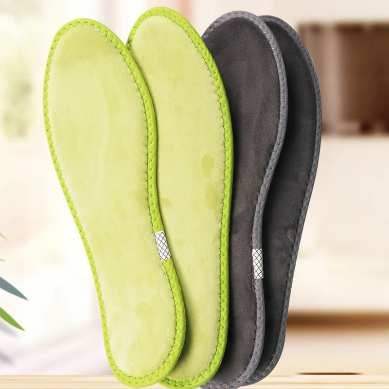 1Pair  Thermostatic Thermal Insole Massage Memory Foam Arch Support Shoe Pad Heated Pads Winter Men Women  Self Heating Insoles