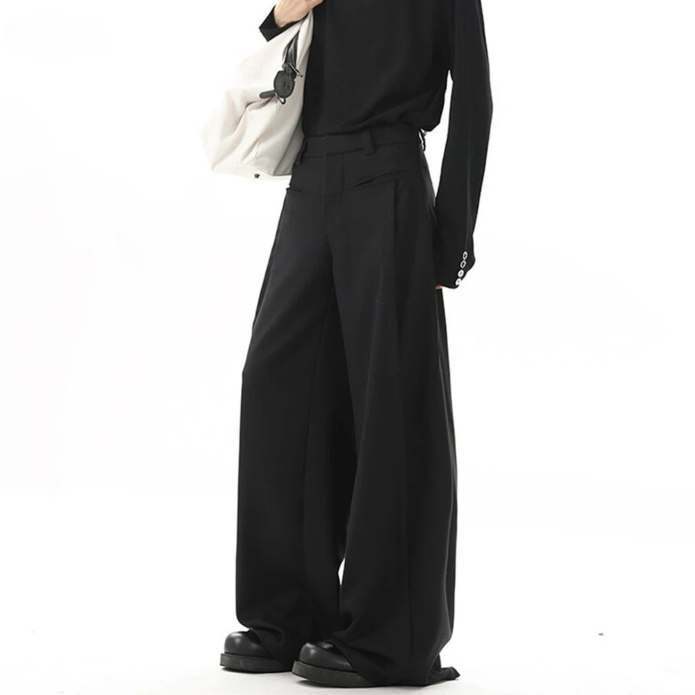 Retro Old Money Style Trousers Unisex Loose Wide-Leg Drape Fashion Casual Trousers 2025 Autumn New Loose Solid Color Men's Pants