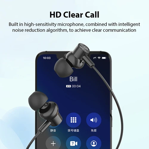 Imagen 2 del producto Auriculares con cable tipo C Jack con micrófono, auriculares con cancelación de ruido para Samsung iPhone 16 Xiaomi, auriculares con sonido envolvente HiFi