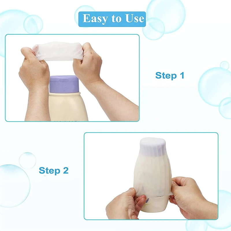 Travel Leak Proof Elastic Sleeve Reusable Toiletry Covers Prevent Liquid Leaking Shampoo Bottles Cosmetics Leak Proof Sleeve