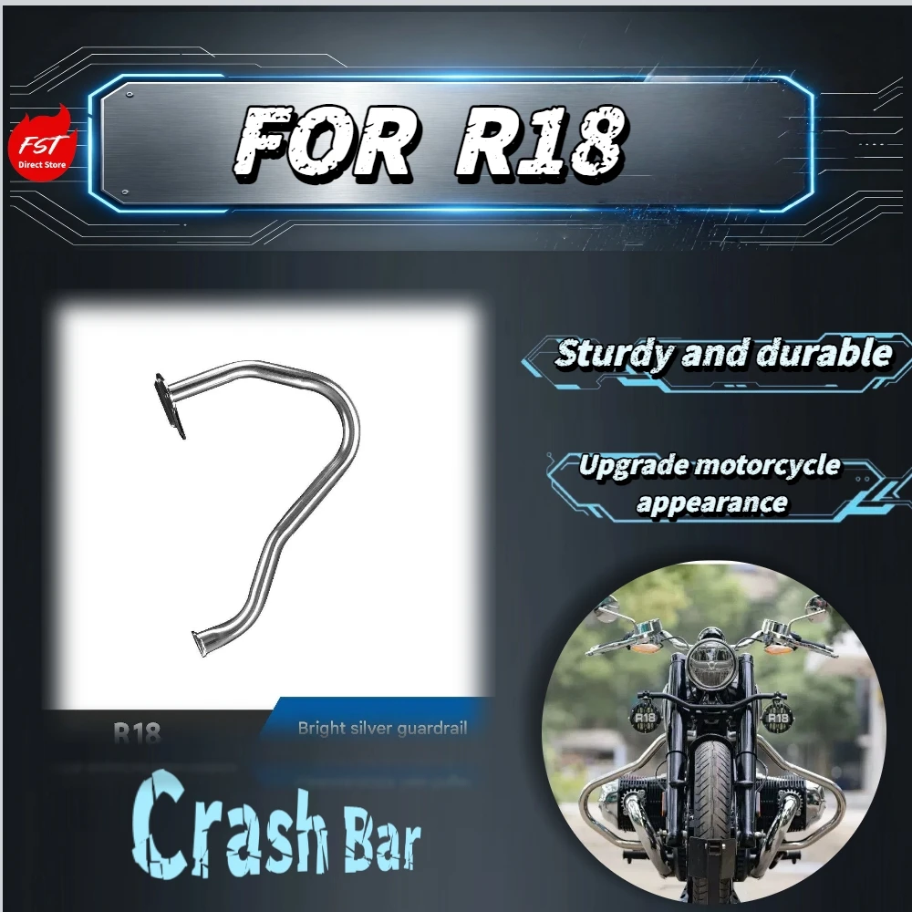 For R18 Motorbike 304 Stainless Steel Engine Protection Bumper Auxiliary Light Extension Bracket Anti-Scratch Fuel Tank Guard Se