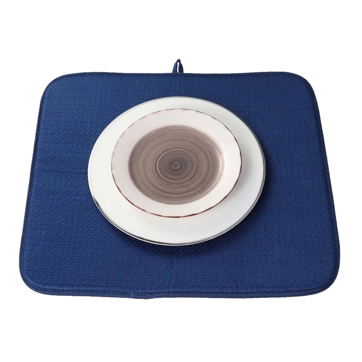 

Dish Drying Mat Absorbent Table Mat Grey Coasters Non Slip Foldable Easy Storage Hanging Loop Dishwasher Safe Kitchen
