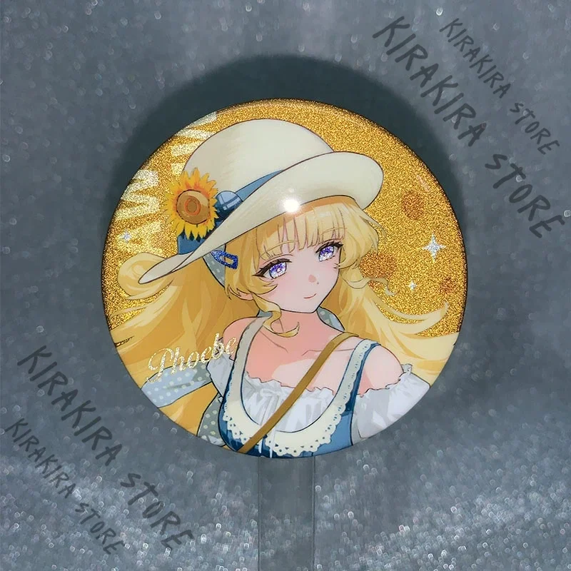 Wuthering Waves QIUYUAN мультяшная эмблема Декор значок Фиби 75 мм двойная вспышка нагрудник подвески украшения GALBRENR Lupa Otaku
