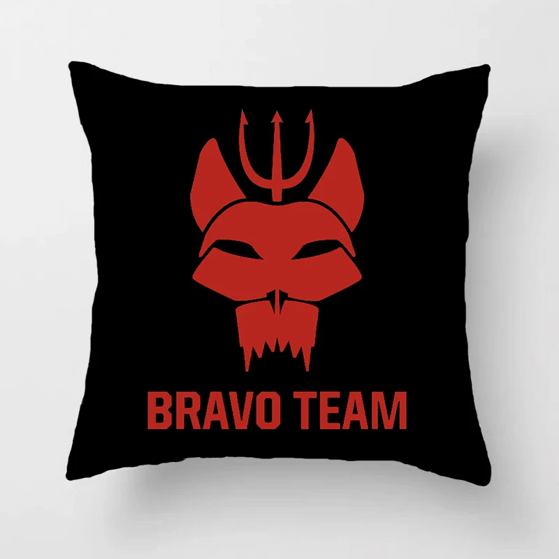 Cushion Cover for Sofa Naval Seals Bravo Team Symbol Seal Team Pillow Case Cover Seat Car Throw Pillowcase For Home Decorative
