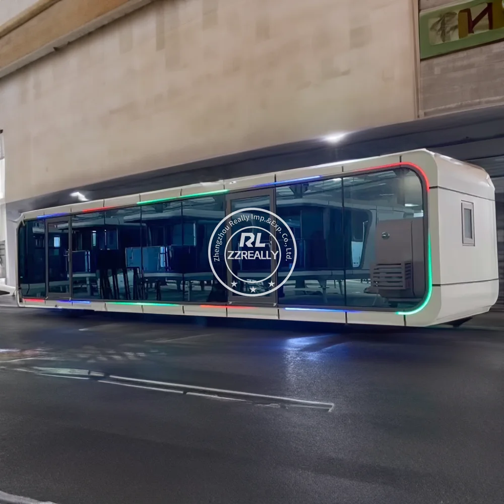 Contenedor moderno, cápsula espacial, contenedor de Hotel, 40fet, Modular, extensible, desmontable, sala de estar, casa plegable