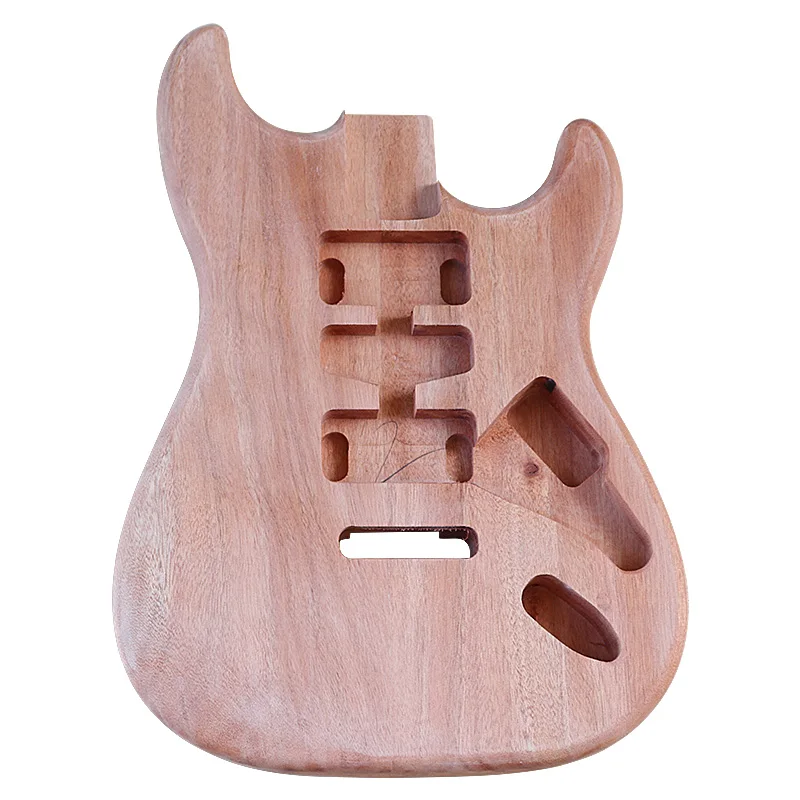 ST Electric Guitar Body Okoume Wood Guitar Barrel ST Body Natural Guitar Body for Electric Guitar