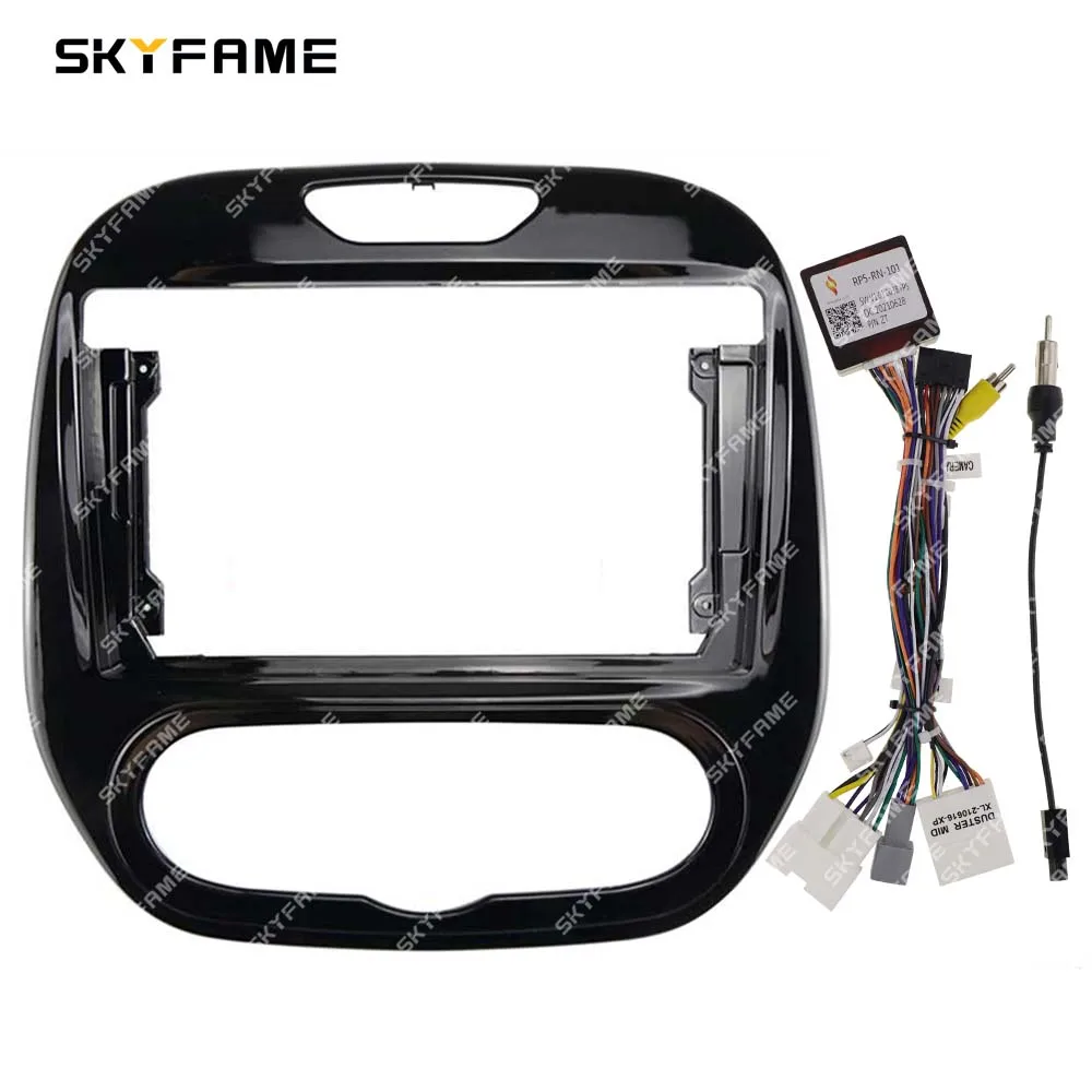 SKYFAME Car Frame Fascia Adapter Canbus Box Decoder Android Radio Dash Fitting Panel Kit For Renault Captur Clio Samsung QM3