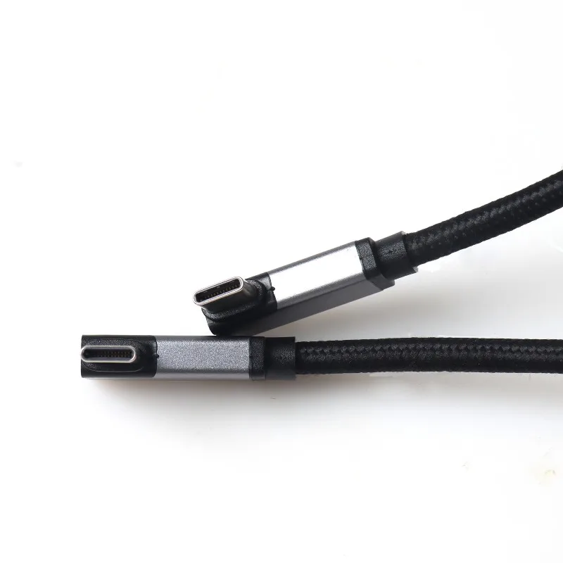 

B27B Type-C Double Elbow Nylon Spring Metal Head Data Cable For Electrical Photography For Photographers Wire