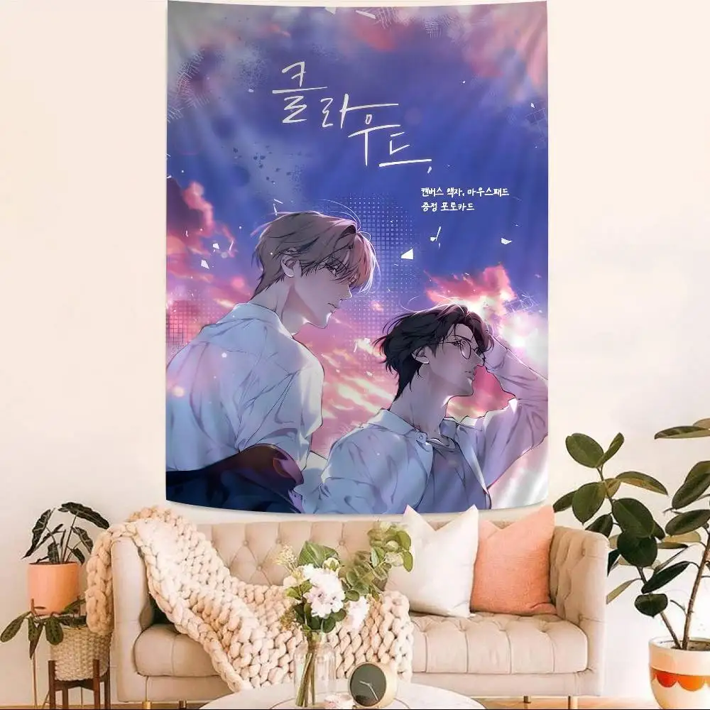 فقدت في السحابة الكلاسيكية الجدار نسيج شنقا التارو الهبي جدار السجاد النوم جدار شنقا ورقة #5