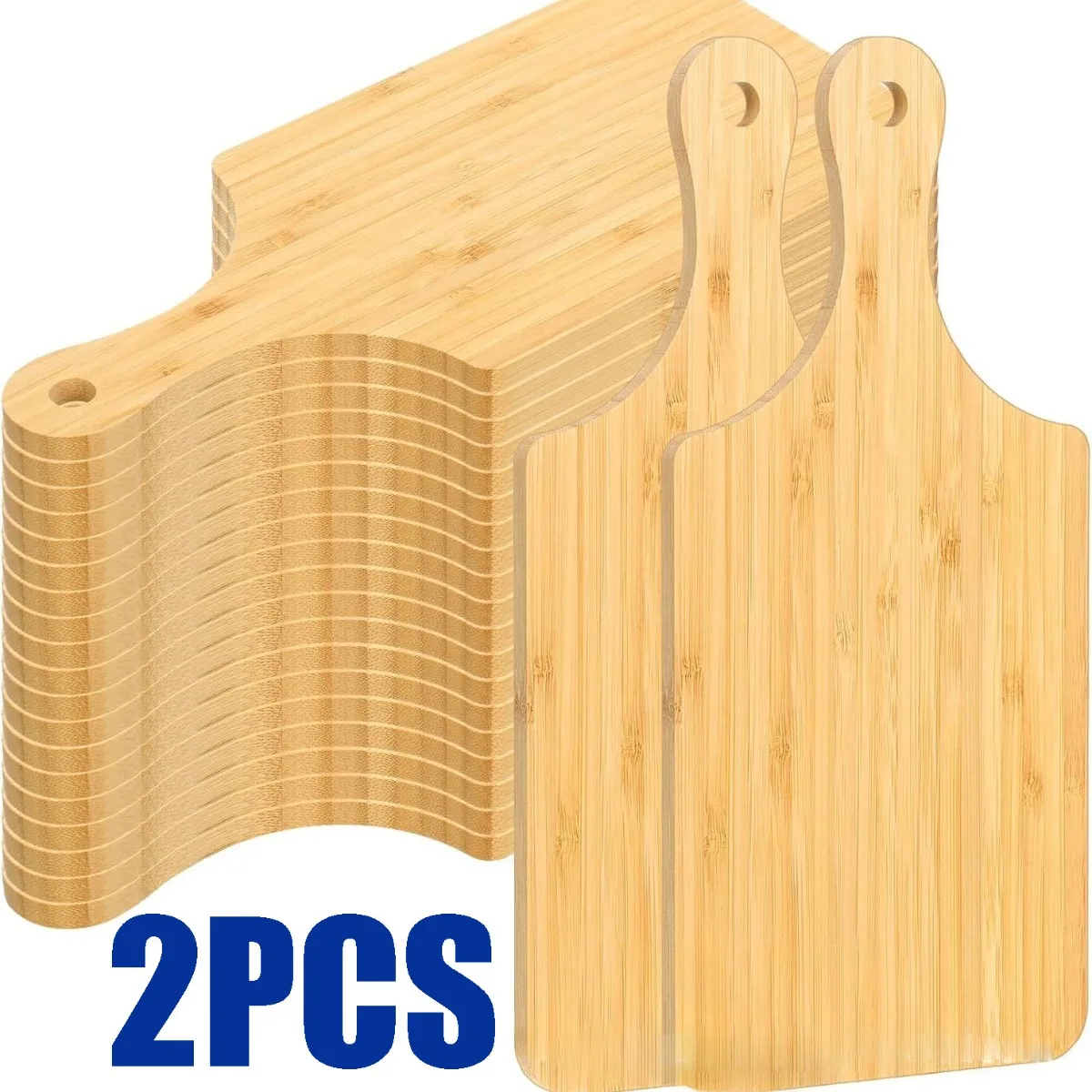 

Premium 2pcs Bamboo Cutting Boards - Customizable with Laser Engraving - Perfect for Weddings, Mother's Day & Housewarming Gifts