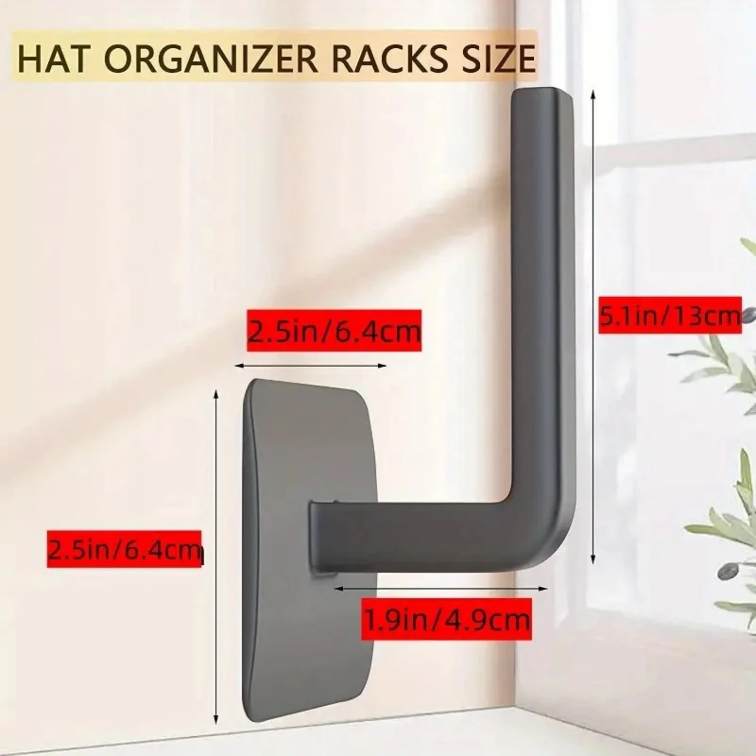 Space-Saving Self-Adhesive  For Keys, Hats & Towels - No Drilling Required, Perfect For Entryways, Bathrooms, Bedrooms & Dorms