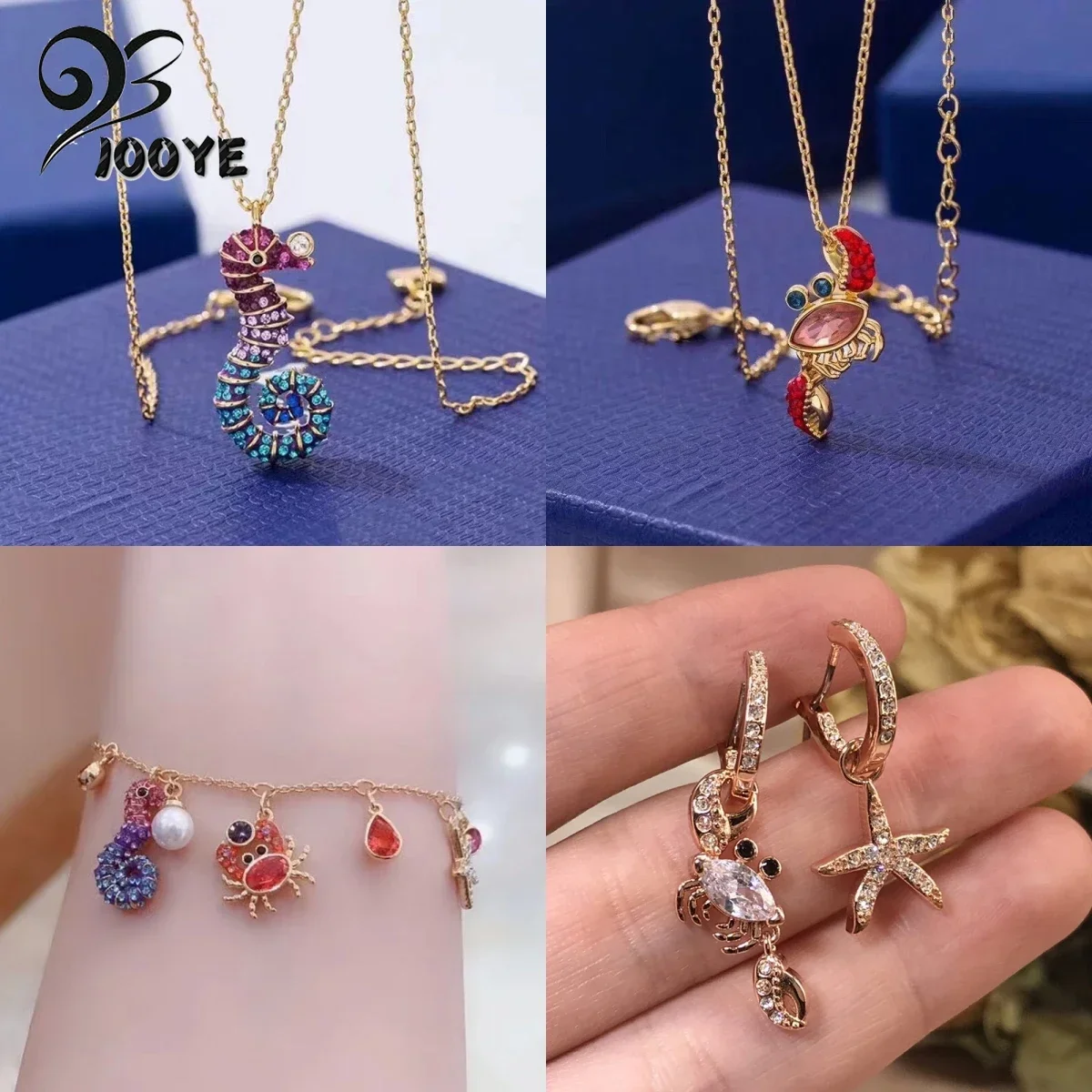 

Original High Quality Party Fine Jewelry Set Charm Cute Animal Crystal Fashion Necklace Bracelet Earring Romantic Gift for Women