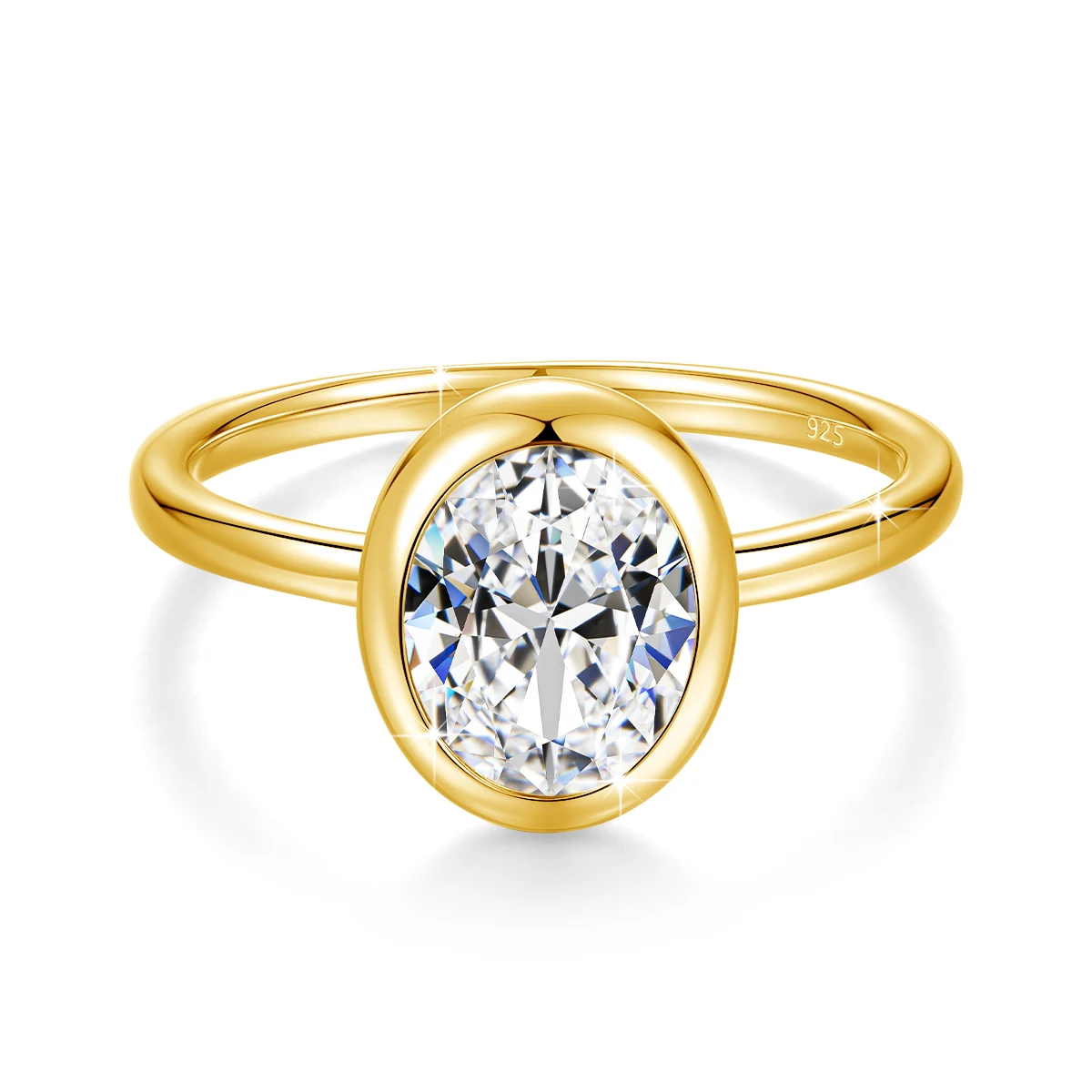 

Кольцо с овальным муассанитом 2 карата в оправе для женщин, подарочное ювелирное изделие, сертифицированное, из стерлингового серебра 925 пробы, солитер, лабораторный бриллиант, обручальное кольцо