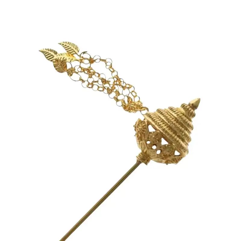 Ethnische Kostümaccessoires, Haaraccessoires für Mädchen, Kopfschmuck im antiken Stil, Haarstäbe aus Metall, thailändischer Kopfschmuck, Quasten, Haarnadeln. – Detail 7