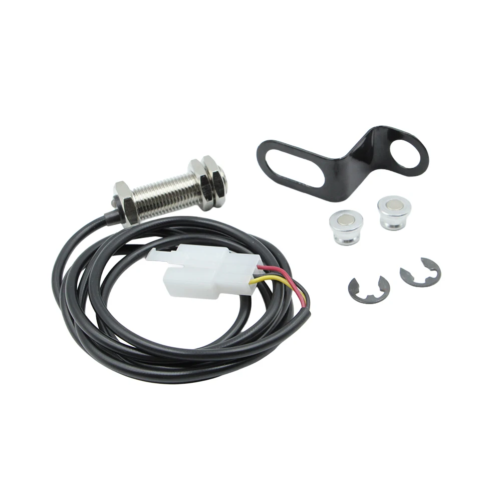 12V Motorcycles 3 Pins Sensor Cable With 2 Magnets For ATV Scooter Digital Odometer Speedometer Tachometer Replacement Parts
