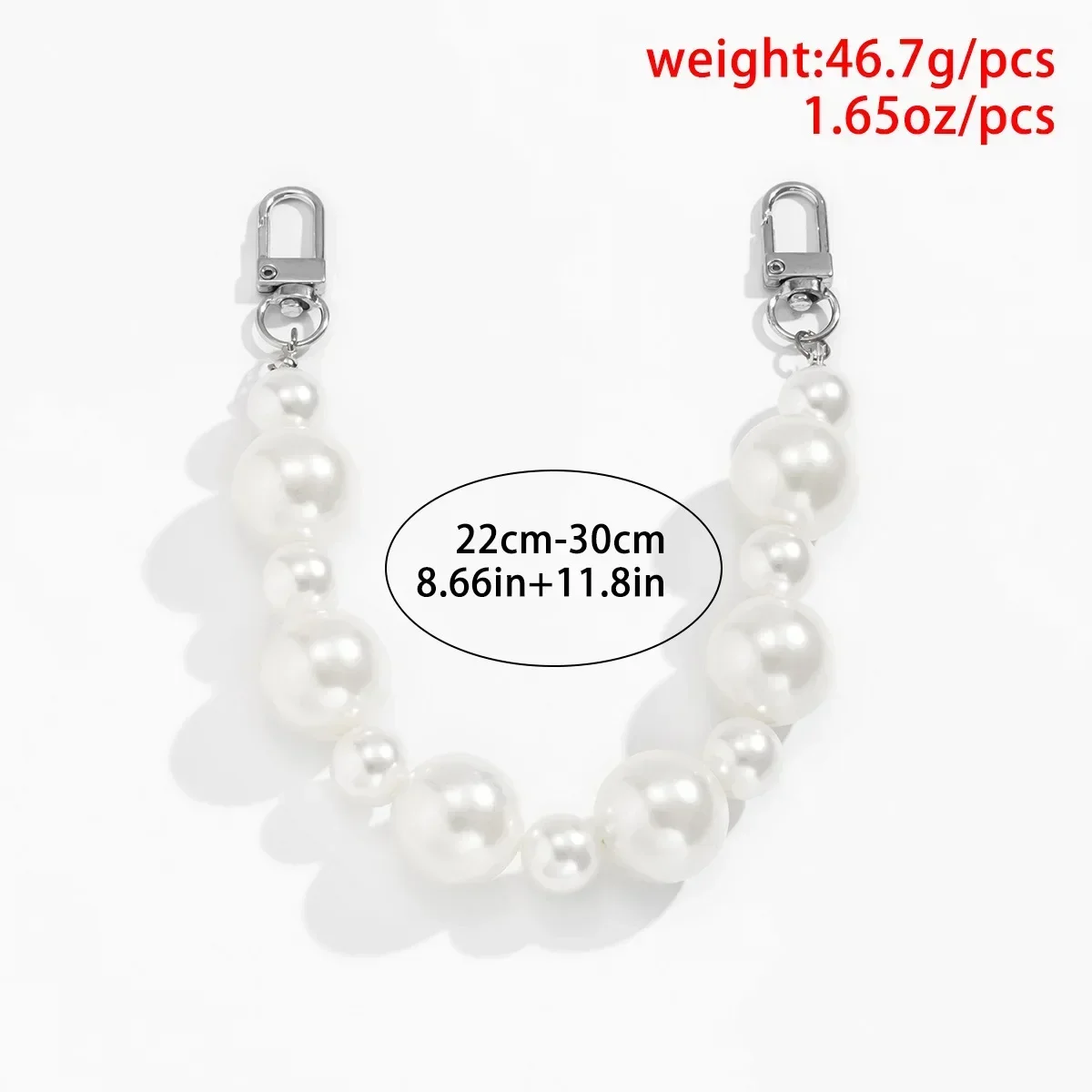 High Quality Hand Carry Big Pearl Bag Chain Strap Handle Shoulder Crossbody Bag Metal Replacement Chains Bag Parts Accessories