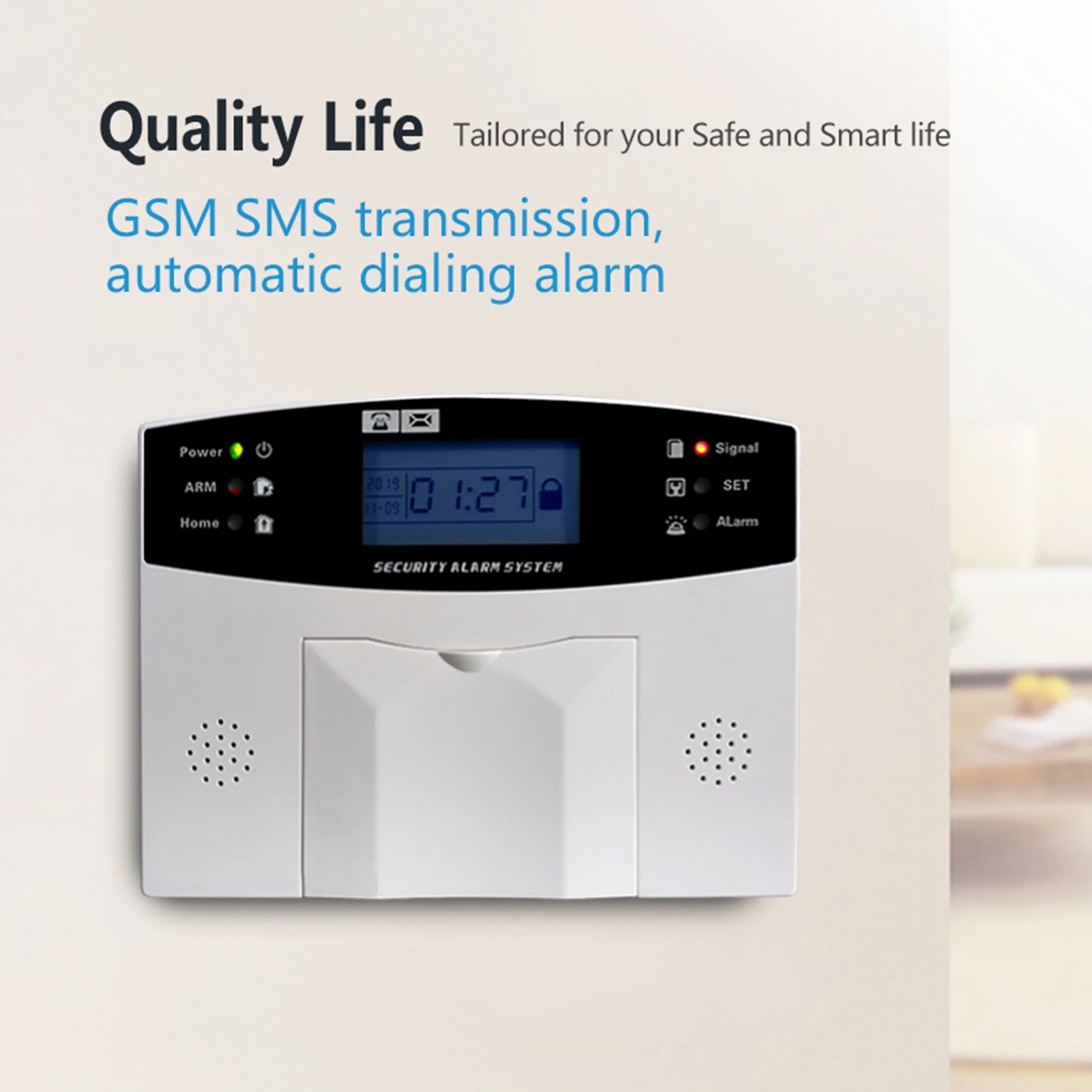 WiFi GSM Alarm System Tuya Smart Home LCD Display Security Alarm Support Two-way Voice Intercom