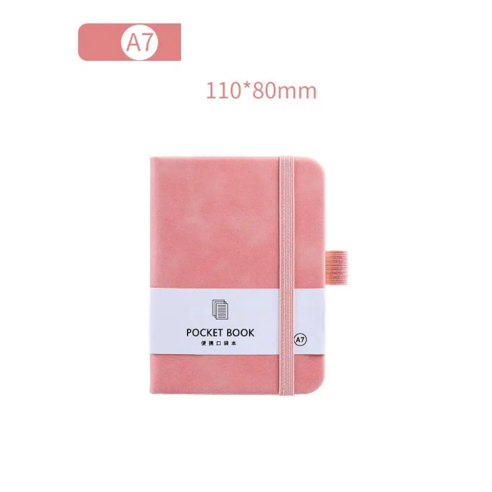 A6/A7 A6/A7 Pocket Notepad Portable with Elastic Band Portable Mini Notebook Thickening Simple Style Agenda Organizer