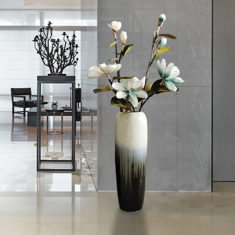 FOR Large Ceramic Tall Floor Vases For Living Room Modern Simple Chinese Style Flower Arrangement Ornaments Home Decore