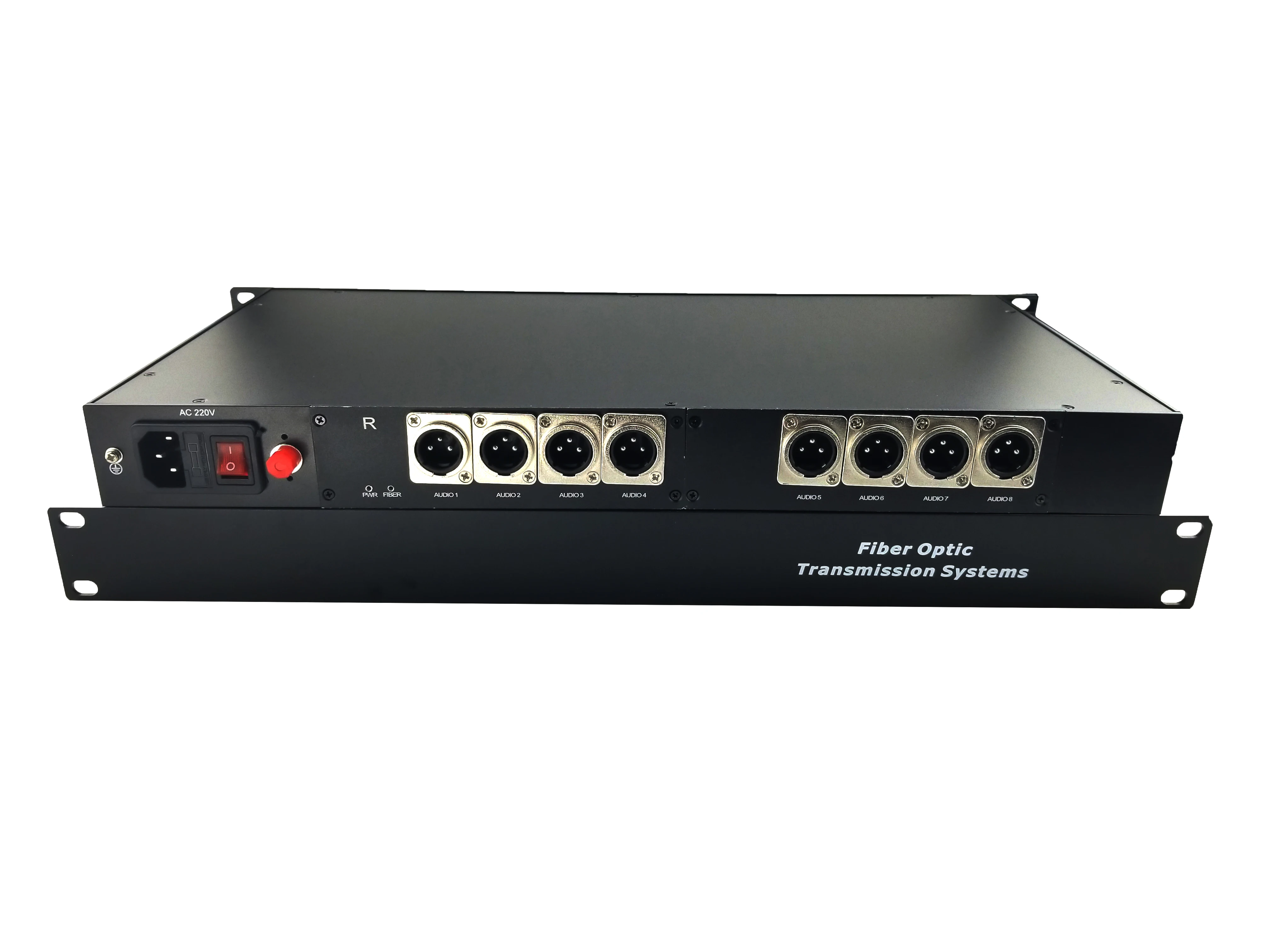 Convertitore audio XLR bilanciato a fibra a 8 canali SM FC Montaggio su rack