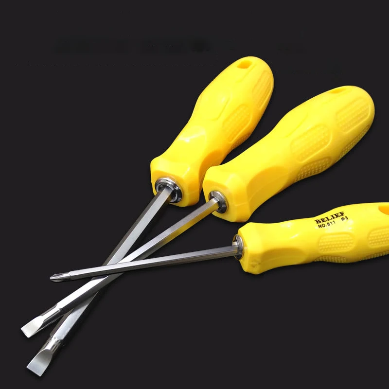 3Pcs PH0 PH1 PH2 4-5-6mm S2 Steel Double Head Dual Purpose Screwdriver Cross Recessed Screwdriver Pluggable Hand Tools