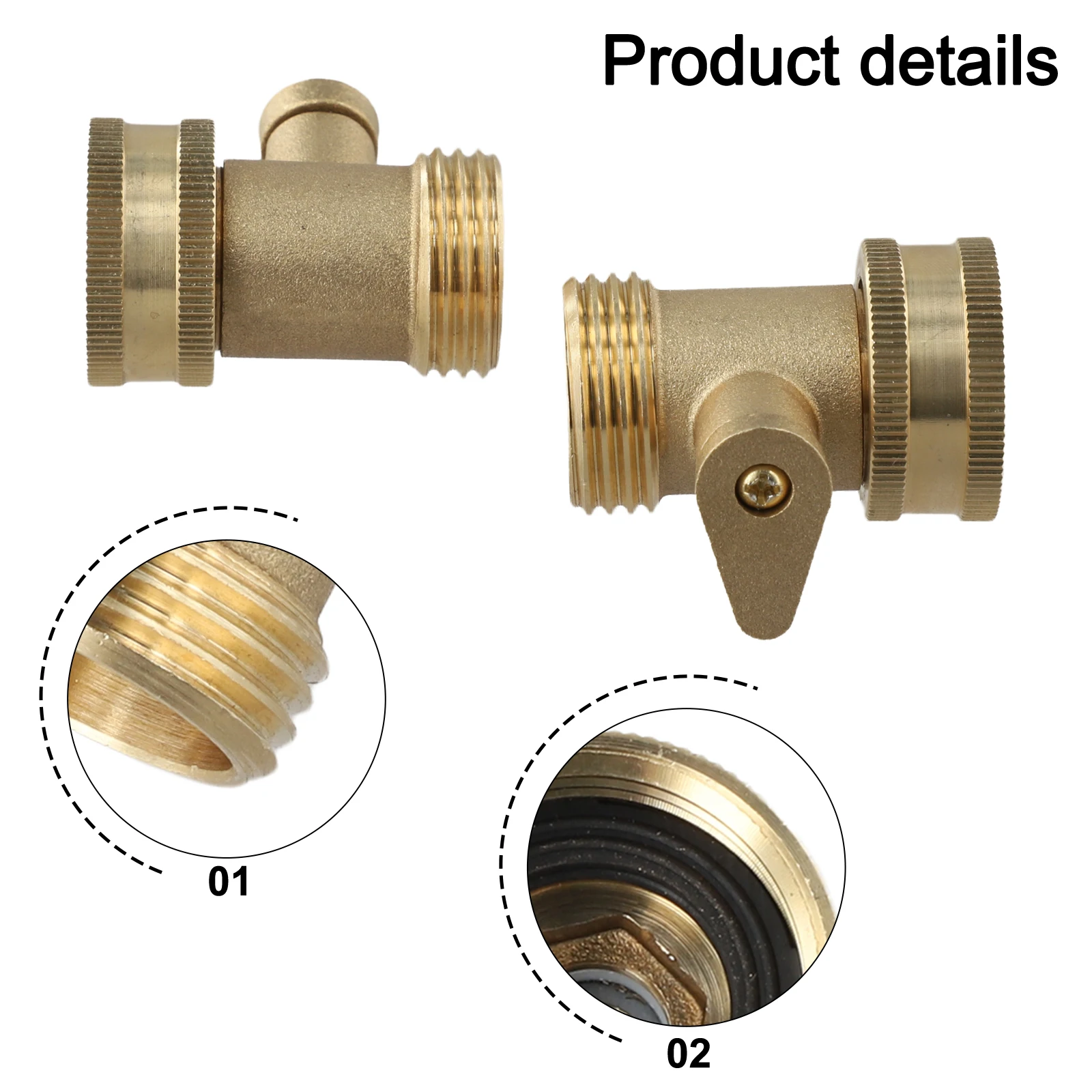 

Adjustable Flow Control Valve Garden Valve Adjustable Water Valve Brass Garden Hose Valve Easy Operation For Garden Hoses