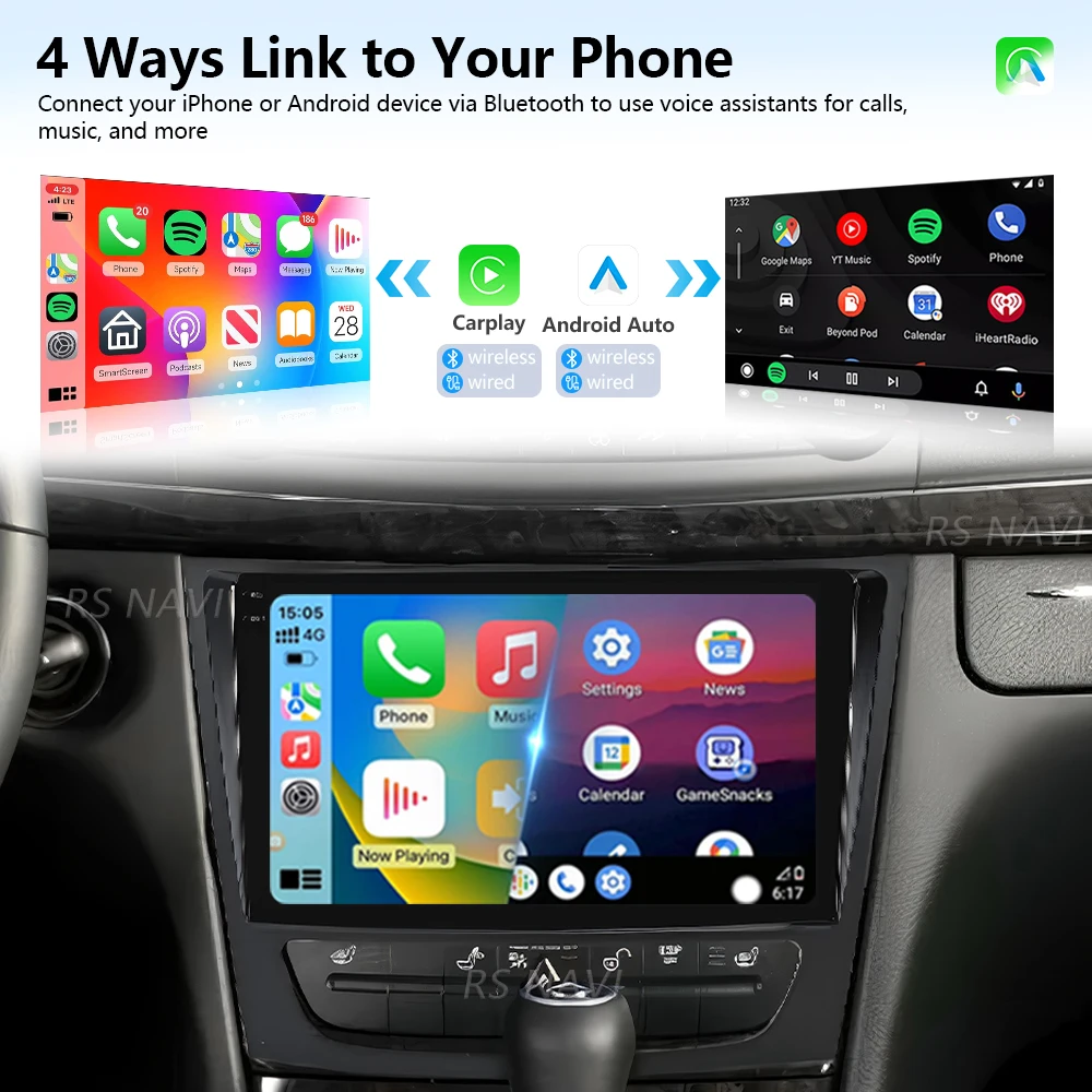 For Mercedes Benz E-class W211 2002 - 2008 wireless Carplay Auto Car Radio Multimedia BT 4G Stereo app Snapdragon Android 16 view 3