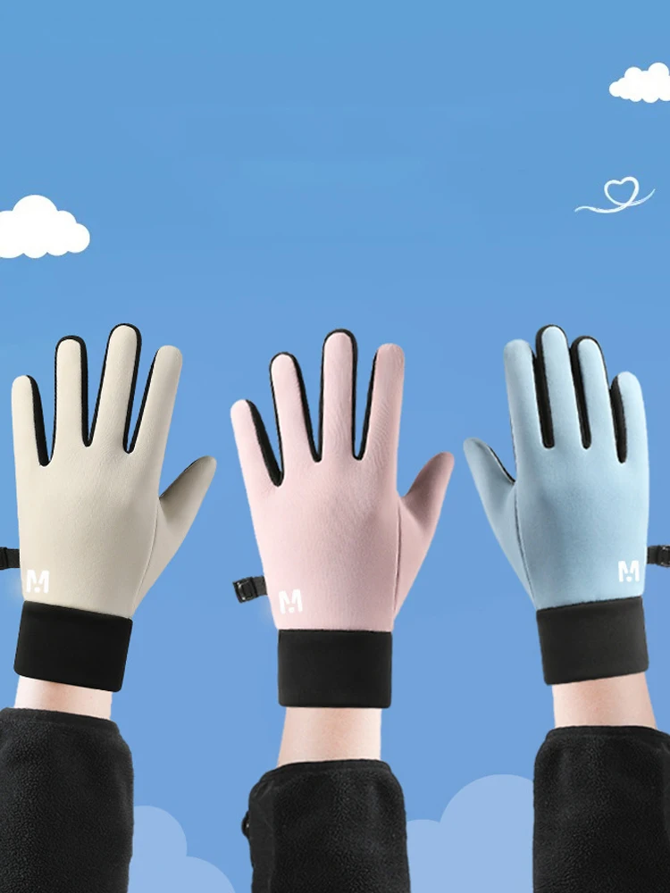 GTUBIKE enfants gants de cyclisme sport hiver thermique garçons filles enfants coupe-vent anti-dérapant écran tactile gants âge 3-15 ans