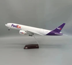 収集ディスプレイ用ネットギア付きモデル飛行機fedexローブカード、1:157スケール、ダイキャスト飛行機、47cm、b777