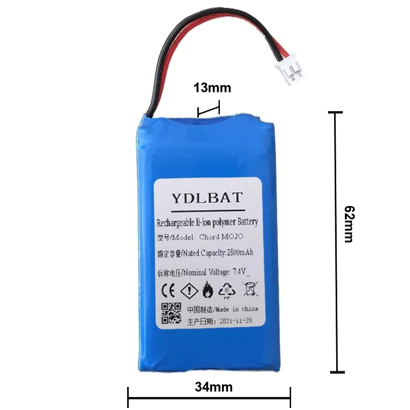 Rechargeable 2000mAh-2600mAh 7.4v Battery For Chord MOJO Accumulator AKKU