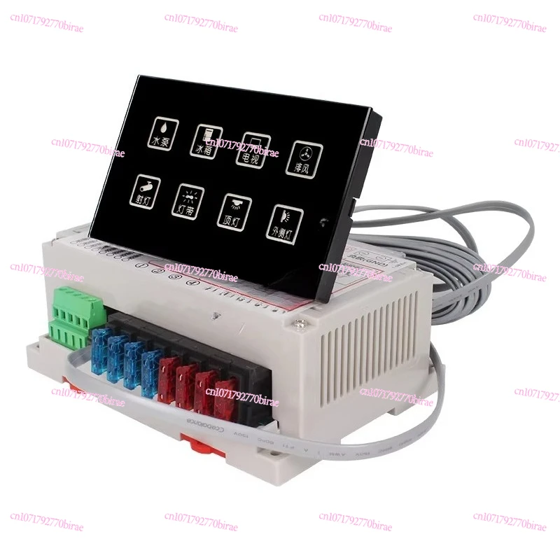 RV Control System 8-way Touch Control Panel, Switch Panel, Car Insurance Mobile Phone Bluetooth