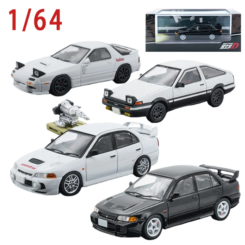 

Литой под давлением масштаб 1/64 Mitsubishi EVO Mazda RX7, модель спортивного автомобиля из сплава Mazda RX7, коллекция классических моделей автомобилей, украшения