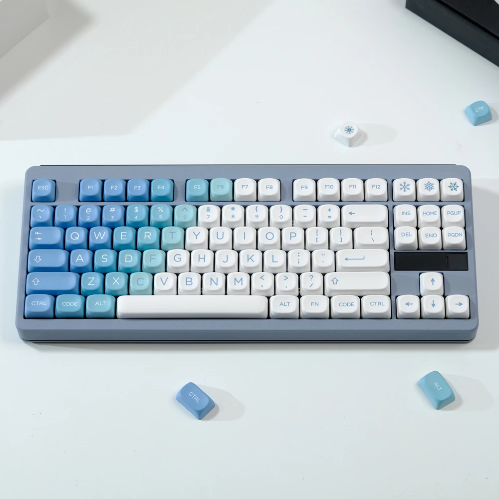 1 Set GMK Yeeti Gradient Keycaps PBT Dye Sublimation Keycap MOA Profile Key Caps For Keychron Q2 K2 Anne GH60 GK64 Poker 75 980