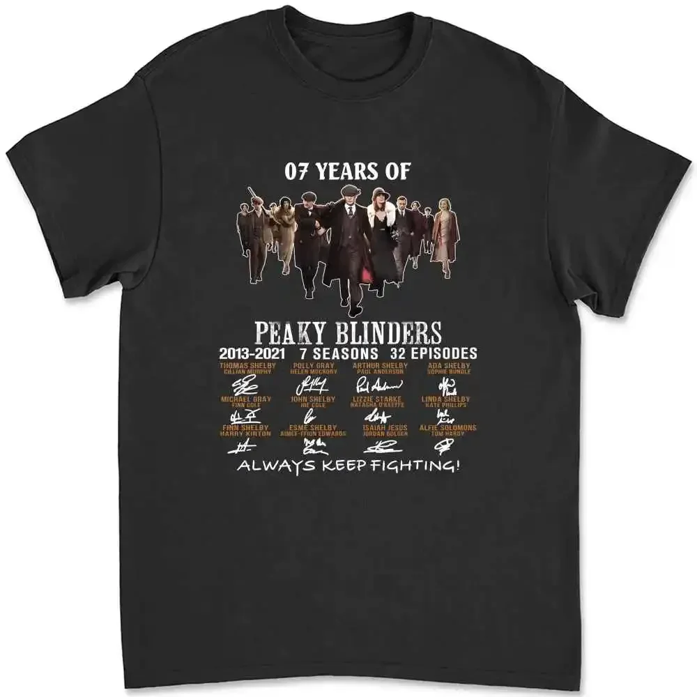 06 Years Of Peaky Blinders 2013 2021 5 Seasons 30 Ep Signatures T Shirt A3NN