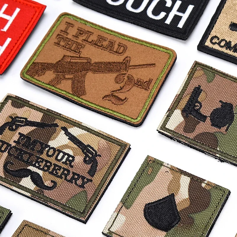 OUCH POUCH Embroidery Patches HOOK & LOOP U.S. Military Rank Tactical Morale Armband Jacket Backpack Hats Camouflage Accessories