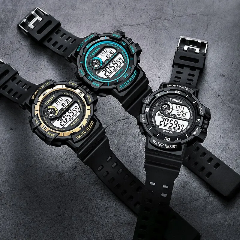 Fashion Sport LED Electronic Watches For Men Luxury Waterproof Luminous Military Watch Man Multifunction Colorful Digital Clock