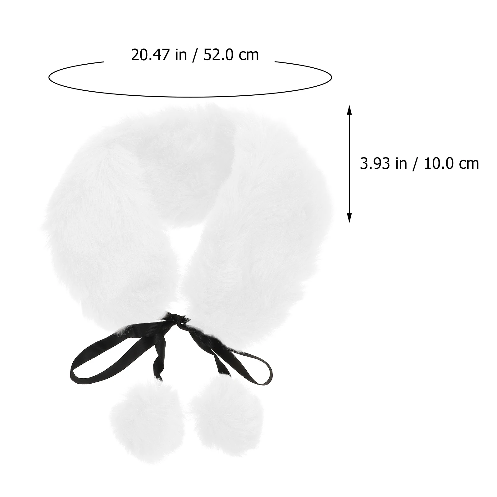 

1pc For Women Winter Warm Neck Gaiter Furry Comfortable Collar Scarf Windproof Neck Warmer Elegant Decorative Scarf