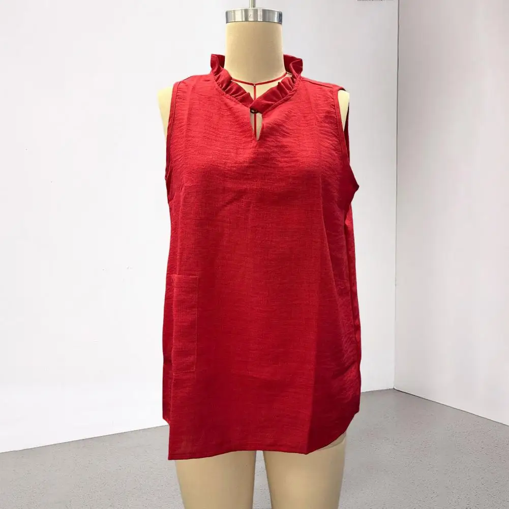 

Solid Casual Loose Sleeveless Blouses For Women Fashion Summer Women's Oversized Shirts And Blouses Elegant Youth Female Tops