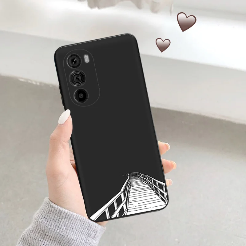 جراب هاتف لهاتف Moto G71 G73 G72 G53 G52 G32 G22 G60 G51 G50 G31 G30 G9 Lightning Bridge Tunnel Line Art غطاء حماية ناعم