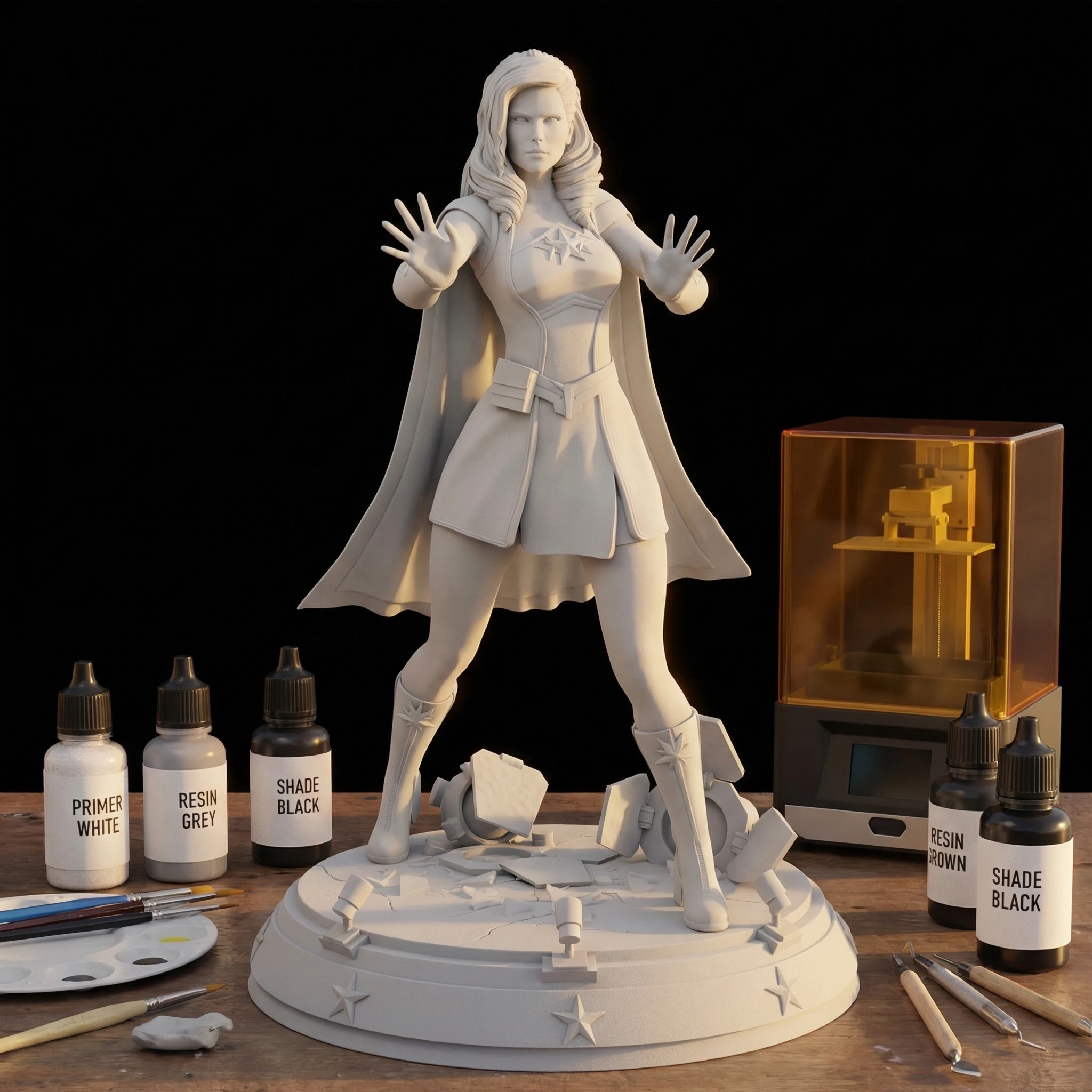 1/24 1/18 1/12 Starlight Unpainted Unassembled 3D Printing Model Garage Kits GK (Requires Painting and Assembly)