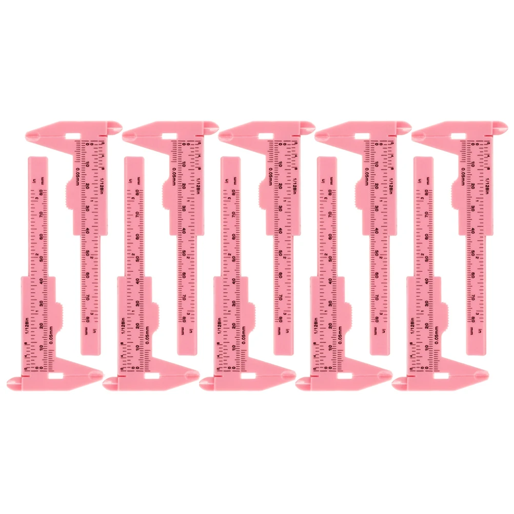 Règle d'espacement des sourcils, étriers en plastique de 80mm, outil de mesure de cartographie du visage coulissant manuel, fourniture de maquillage, échelle pratique 10 pièces