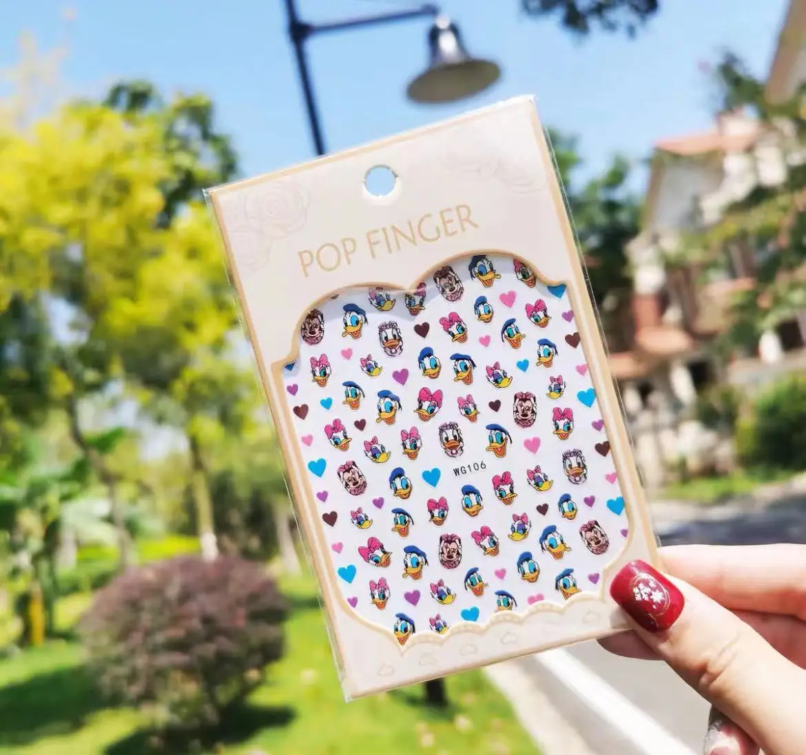 Adesivi per unghie 3D Disney Mickey Stitch Cartoon Paperino Topolino Forniture per nail art Anime Princess Decorazioni per nail art