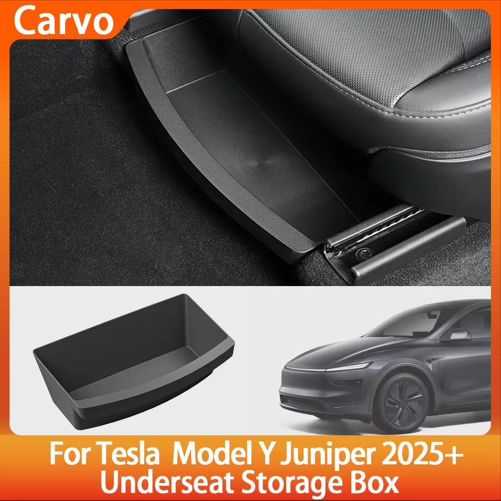 

For Tesla New Model Y 2025 Juniper Launch Under Seat Storage Box Case Car Seat Organizer Vehicle Underseat Drawer Tray Accessory
